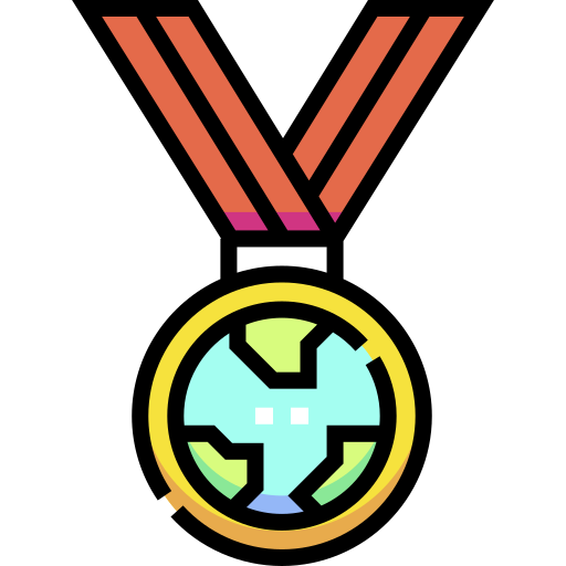 Medal Detailed Straight Lineal color icon