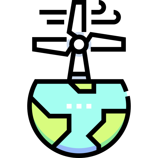 Windmill Detailed Straight Lineal color icon