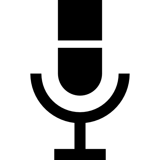Voice recording Basic Straight Filled icon