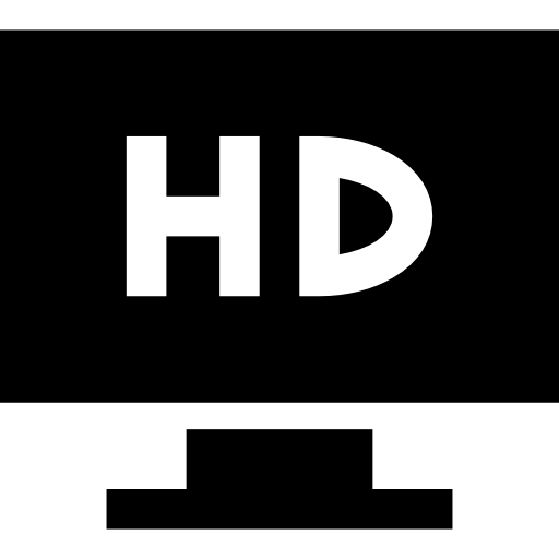 pantalla de televisión Basic Straight Filled icono