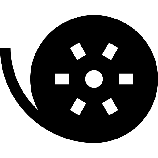 carrete de película Basic Straight Filled icono