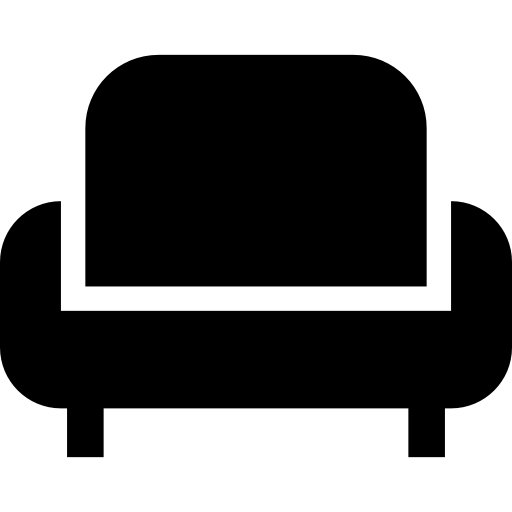 Couch Basic Straight Filled icon