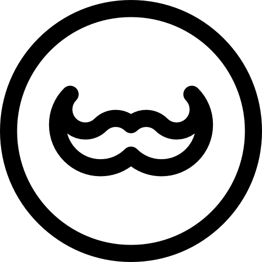 콧수염 Basic Rounded Lineal icon