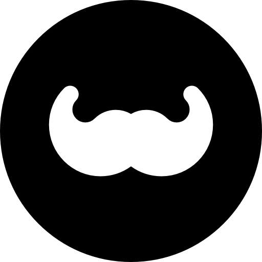 bigotes Basic Rounded Filled icono