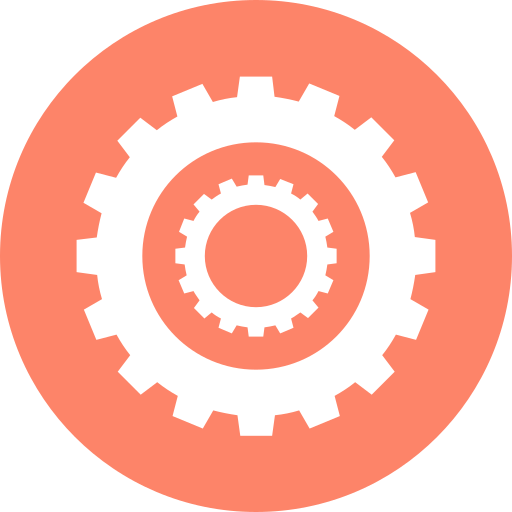 설정 Flat Color Circular icon