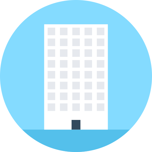 Building Flat Color Circular icon