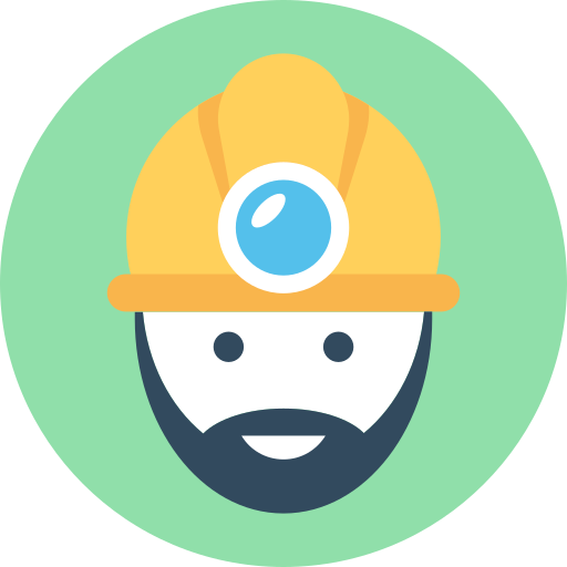 Worker Flat Color Circular icon