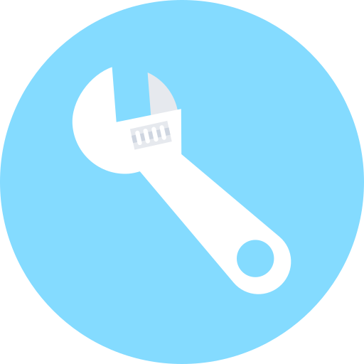 Wrench Flat Color Circular icon