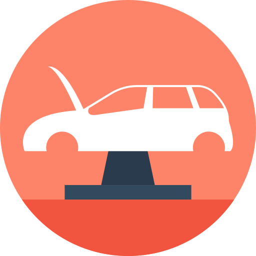 Car repair Flat Color Circular icon