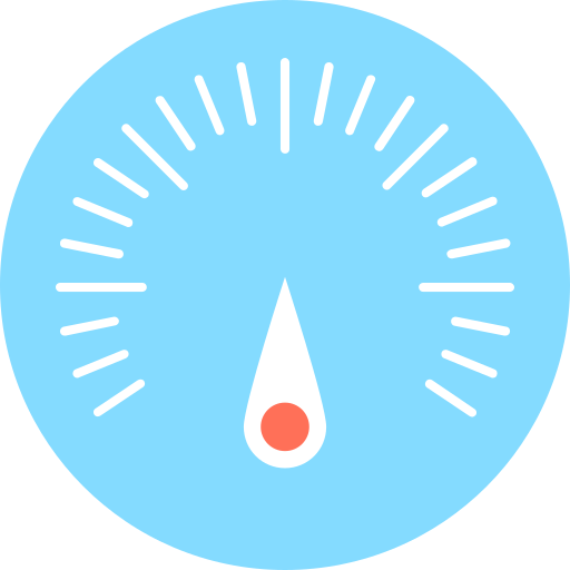 snelheidsmeter Flat Color Circular icoon