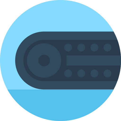 transportband Flat Color Circular icoon