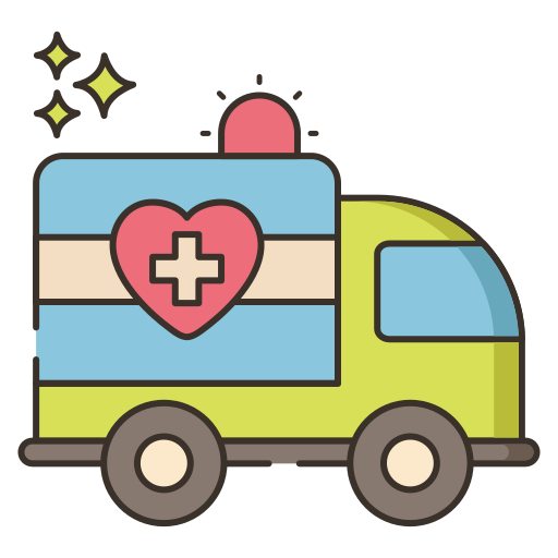 ambulans Flaticons Lineal Color ikona
