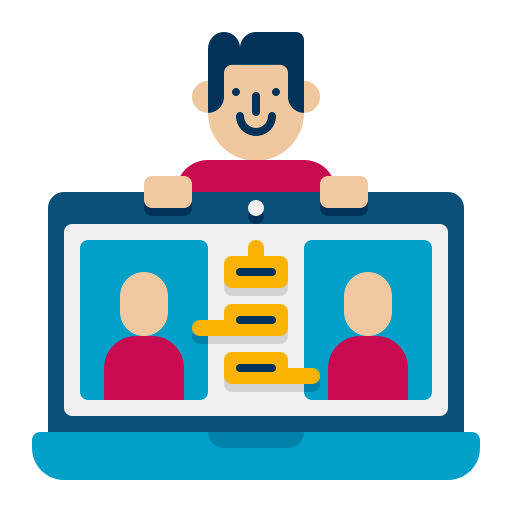 Online meeting Flaticons Flat icon