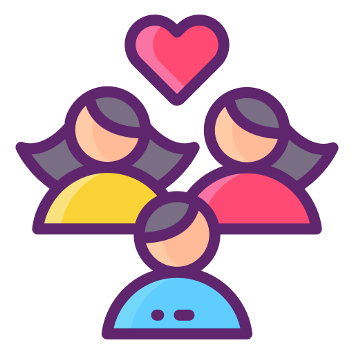Polyamory Flaticons Lineal Color icon