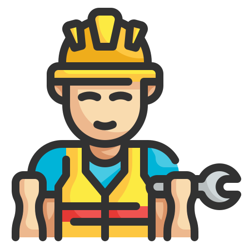 Construction worker Wanicon Lineal Color icon