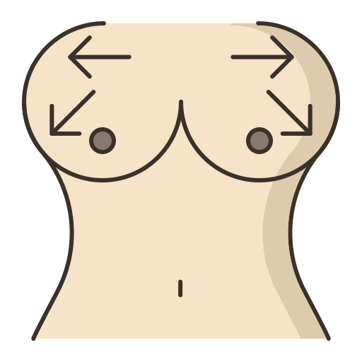 Breast enlargement Flaticons Lineal Color icon