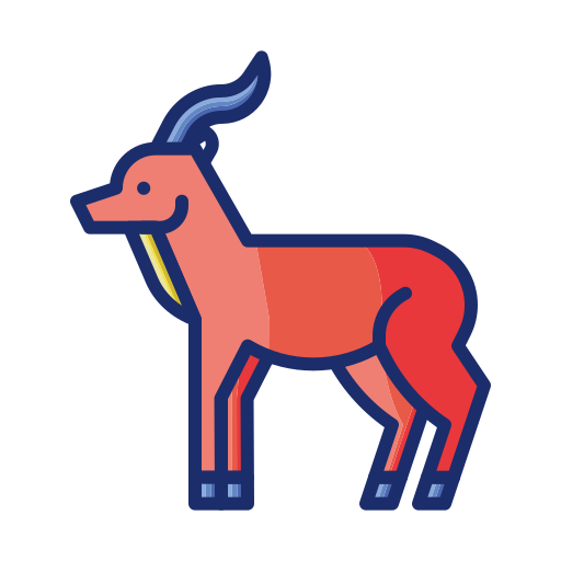 antilope Flaticons Lineal Color icona