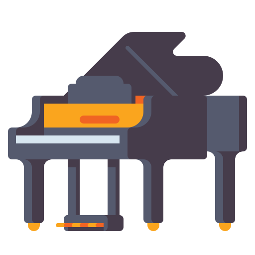 piano de cauda Flaticons Flat Ícone