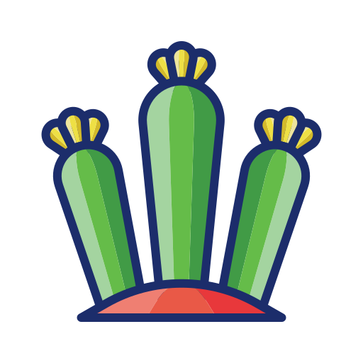 Cacti Flaticons Lineal Color icon