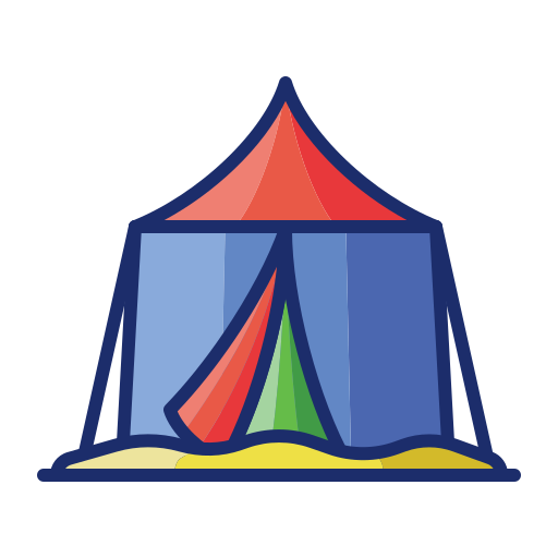 Tent Flaticons Lineal Color icon