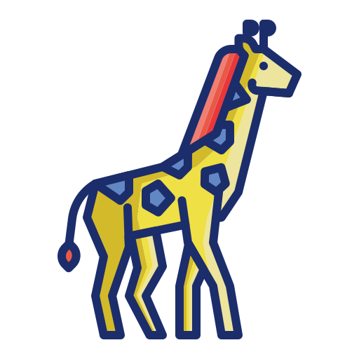 Giraffe Flaticons Lineal Color icon