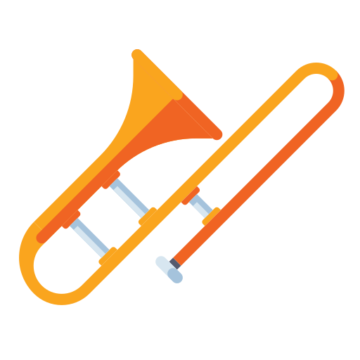 trombone Flaticons Flat icona