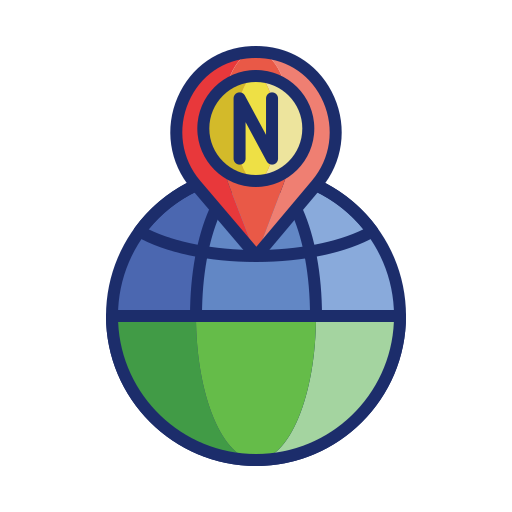biegun północny Flaticons Lineal Color ikona