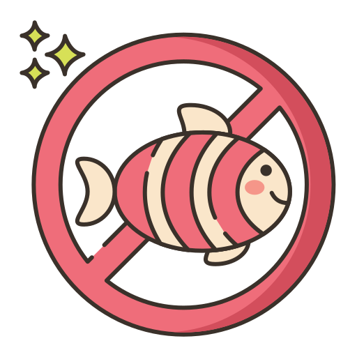 Нет рыбы Flaticons Lineal Color иконка