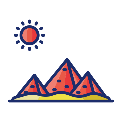 Pyramid Flaticons Lineal Color icon