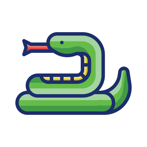 serpiente Flaticons Lineal Color icono
