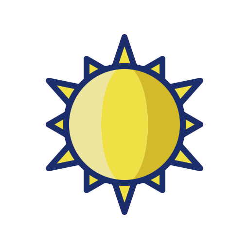 słońce Flaticons Lineal Color ikona