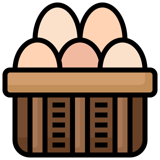 Eggs Surang Lineal Color icon