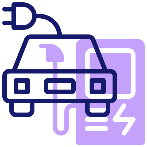 samochód elektryczny Inipagistudio Lineal Color ikona