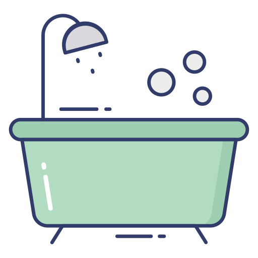 Bath tub Dinosoft Lineal Color icon