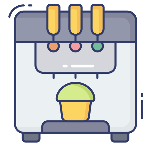 Ice cream machine Dinosoft Lineal Color icon