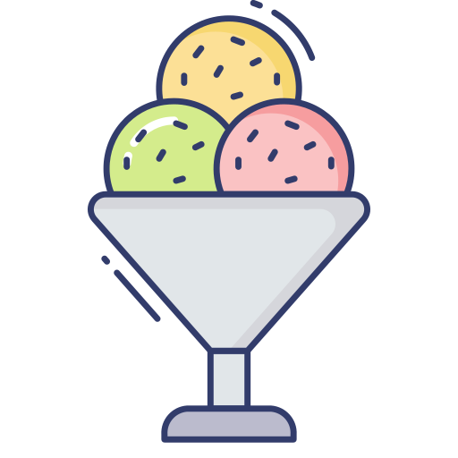 Ice cream cup Dinosoft Lineal Color icon