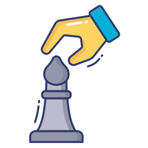 pieza de ajedrez Dinosoft Lineal Color icono