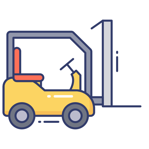 Forklift Dinosoft Lineal Color icon