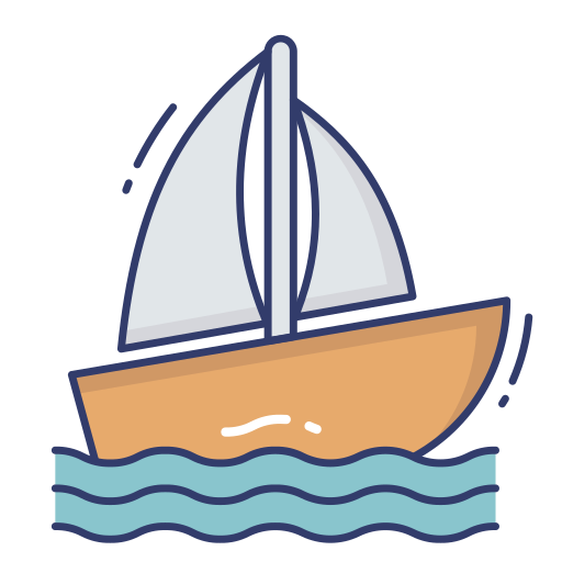 Sailing ship Dinosoft Lineal Color icon