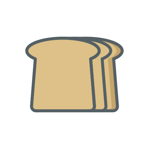 Bread Dinosoft Lineal Color icon