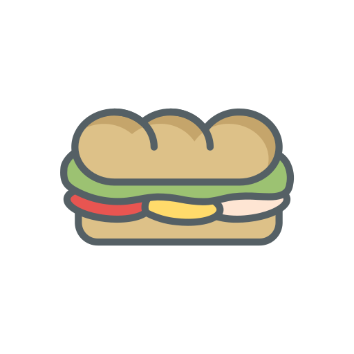 kanapka Dinosoft Lineal Color ikona