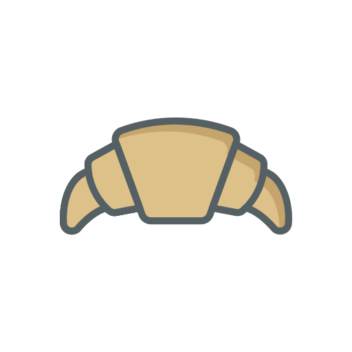 Croissant Dinosoft Lineal Color icon
