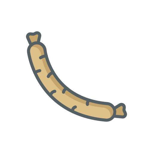 Sausage Dinosoft Lineal Color icon