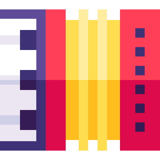 accordéon Basic Straight Flat Icône