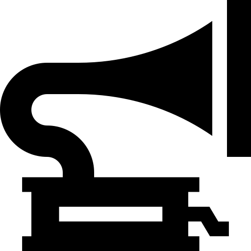 grammofono Basic Straight Filled icona