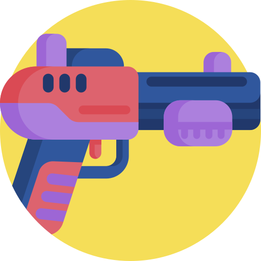 pistolet Detailed Flat Circular Flat ikona