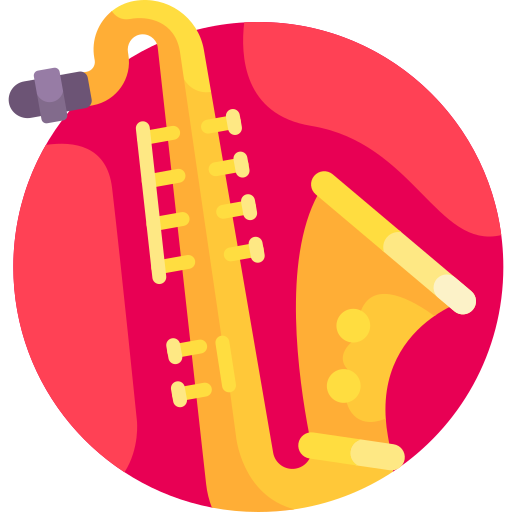 saksofon Detailed Flat Circular Flat ikona