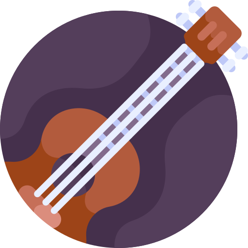 ギター Detailed Flat Circular Flat icon