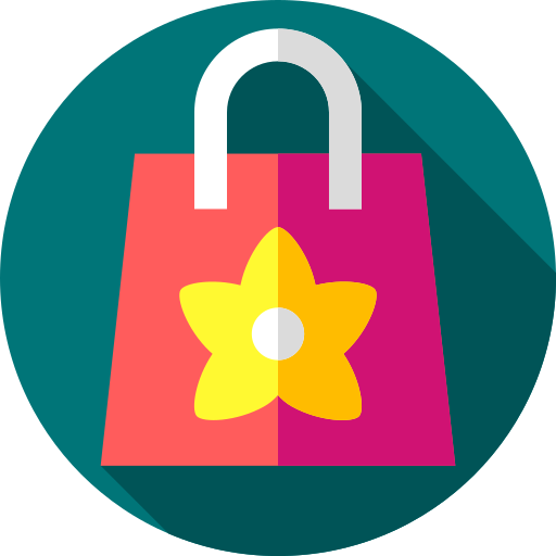 Shopping bag Flat Circular Flat icon
