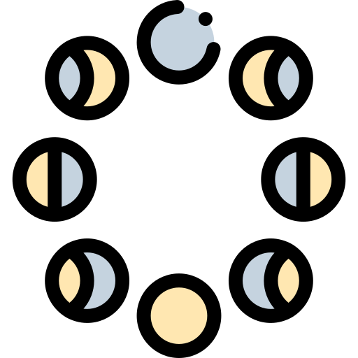 月の Detailed Rounded Lineal color icon